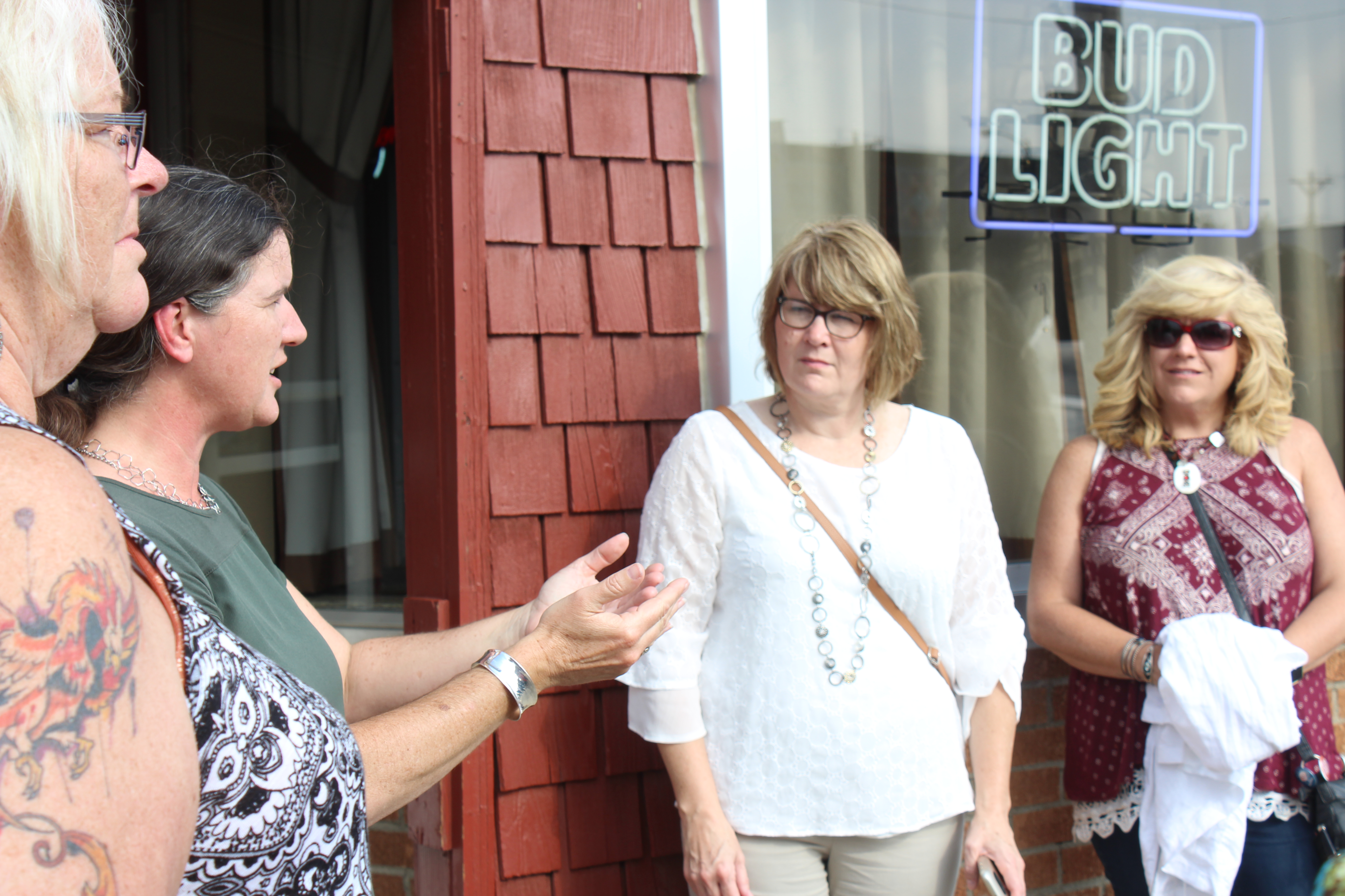 Becky and Deb lead a walking workshop in South Dakota